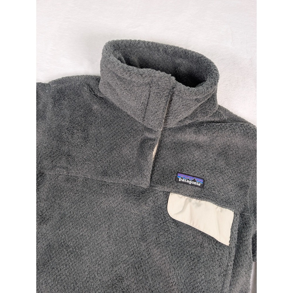 Patagonia Re-Tool Snap T Fleece Womens Medium Gray Outdoor Fuzzy
